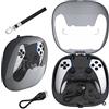 Generic Custodia ricaricabile per PS5/PS5 Edge Controller Hard Shell Custodia protettiva Custodia per il trasporto con cordino per cavo di ricarica (nero)