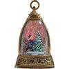 Generico Lanterna Globo Di Neve - Resina ABS 8.5x5x14cm | Lampada Illuminata A Batteria | Di Neve Natalizia A Tema Invernale | Luce Decorativa Per Tavolo, Feste E Regalo