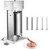 VEVOR Insaccatrice Elettrica Verticale Capacità 25 Litri, Insaccatrice Verticale in Acciaio Inox per Salsicce da Cucina Supermercato Controllo a Pedale Velocità Regolabile, 5 Ugelli di Riempimento