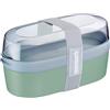 Westmark Lunchbox Mini - Pratico contenitore con scomparti bento da 760 e 830 ml per preparare pasti, scuola, ufficio, adatto a microonde, prodotto in Germania - Verde menta