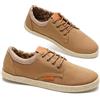 GLAMORA Espadrillas Uomo Lacci Tela Traspirante Suola Corda Antiscivolo Scarpa Piatta Leggera Comfort Estate Città Camminata Tessuto Morbido Vestibilità Durevole Elegante, cachi., 43 EU