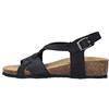 BioNatura Sandalo in Pelle Nabuk Nero MOD. 12A826 Nero 39