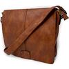 Emila Borsa uomo tracolla color cuoio grande da lavoro messenger postino vintage Ufficio cartella per documenti portadocumenti sportiva porta documenti libri viaggio con cerniera per università Cuoio