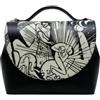 DOGO Femme Cuir Vegan Crème Sac à Main - Desire for Peace Motif