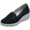 ENVAL SOFT 7757411 Scam. Superior Navy Mocassini Confort per Donna in Nabuk Blu con Zeppa (Taglia 38)