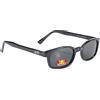 KD's X 1019 - Occhiali da sole polarizzati sportivi e motociclisti - uomo e donna - si adattano sotto casco moto bicicletta sci - Lenti grigie UV400, Nero , X-Large