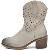 IF Fashion Stivali Stivaletti Tronchetti Camperos da Donna Traforato Con Tacco Pelle Sintetica Forata GR-6658 camel N.39