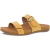 Dansko Justine - Sandalo regolabile da donna, fodera e tomaia in pelle per un comfort tutto il giorno, plantare EVA a doppia densit e suola in gomma leggera per una lunga durata, Giallo, 39.5/40 EU