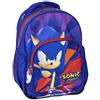 CERDÁ LIFE'S LITTLE MOMENTS Zaino di Scuola di Sonic Prime - Colore Blu e Rosso - Taglia Media - 32x15x42 cm - in Poliestere - Tasca Laterale, Bretelle Regolabili e Vari Scompartimenti - Prodotto Originale Elaborato in Spagna