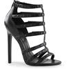Pleaser, Sandali Donna 44, Blk Faux Leather, 35