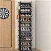 HOMIDEC - Scarpiera con 10 ripiani, organizer per scarpiere per armadio, 20 paia di scarpiera stretta, per ingresso, camera da letto e corridoio