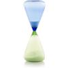 Emò Italia Clessidra in Vetro Blu e Verde con Sabbia Momentum 7.3xH20 cm