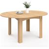 IDMarket - DONA mesa de comedor redonda extensible 4-8 personas haya 110-150 cm