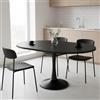 PLLBIKK Tavolo Rotondo Allungabile 100/140x40x75 cm, Tavolo Da Pranzo Rotondo Allungabiles, Tavolo Rotondo Allungabile Moderno, Tavolo Da Pranzo Allungabile per Spazi Multifunzionali