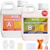 NIUB Silicone per Stampi, 10A Gomma Siliconica per Stampi, 1,1KG Silicone Liquido per Stampi, Silicone per Stampi da Colata, Silicone Alimentare per Stampi, Silicone Alimentare per Stampi (Arancione)
