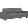 vidaXL Divano a 3 Posti Grigio Chiaro 220x77x82 cm in Tessuto, divano, divano a 3 posti, divano in tessuto, divano, divano a tre posti