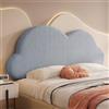 Gleedipre French clouds cuscino da comodino Morbidezza e durezza moderate Rimbalzo rapido Sfoderabile e lavabile Schienale morbido parete decorare(Azzurro,150 x 65 cm/59 x 25,6 pollici)