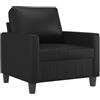 vidaXL Poltrona Nera 60 cm in Similpelle