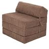 Loft 25 Jumbo Cord Singolo Letto a Z Pieghevole Materasso | Sleepover Ospiti Soggiorno e Camera da letto | Comodo Divano Sedia | Ergonomico Design Futon con Poggiatesta (Velluto a coste, Moka)