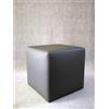 AM DESIGN Pouf, POUFF, Puff, PUF, CUBO, Cucitura Doppia, Ecopelle, Eco-Pelle, POGGIAPIEDI, Seduta, Design, Made in Italy (Grigio)