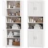 BEWISHOME Mobile Alto da Bagno,rredo Bagno, Mobiletto Bagno Salvaspazio, | Mobiletto Portaoggetti con Spazio Aperto, per Sala da Pranzo, Salotto, Soggiorno, Cucina 30x60x170cm Bianco EYYG09W