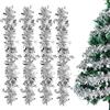 Sprinlot Ghirlanda Argento per Albero di Natale, Tinsel 8M, Festoni Natalizi, Decorazioni Natalizie