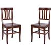 Liberoshopping Sedie Cucina in Legno faggio massello Tre Fasce Stile Classico Laura Set da 2 Pezzi (Noce)