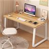 XUEGW Scrivania Moderna per Computer Stile Semplice, Tavolo da Studio, Scrivania, Tavolo PC per Ufficio Casa, Camera da Letto (Legno naturale, 100x50cm)
