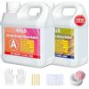 NIUB Silicone per Stampi, 10A Gomma Siliconica per Stampi, 2,3KG Silicone Liquido per Stampi, Silicone per Stampi da Colata, Silicone Alimentare per Stampi, Silicone Alimentare per Stampi