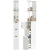 HOMCOM Colonna Bagno Mobile Bagno con Armadietto 15x33x136.8 cm Bianco