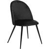 ATMOSPHERA CREATEUR D'INTERIEUR - Sedia slano gambe in metallo nero velluto nero