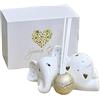 Generico Profumatore Elefante sdraiato Celeste con Luce LED 12 cm BOMBONIERA
