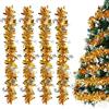 Sprinlot Ghirlande Natale Oro, 4pcs Festoni Natalizi, Tinsel Ghirlanda, Decorazioni Albero di Natale