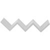 GICOS SRL MENSOLA da Parete in Legno Bianca A Scala con Kit Montaggio 59X12X12 CM 621765