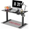 WALKINGDESK Piano intero Scrivania regolabile in altezza, elettrica 100 x 60 cm Scrivania per computer con 4 funzioni di memoria, scrivania sit-stand con piano monoblocco, Nera