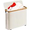 Nuytghr Armadietto alto per carta igienica - Organizer sottile da bagno per fazzoletti e prodotti per la pulizia, cestino impermeabile con design verticale, mensola portaoggetti per lavanderia