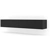 BIM Furniture Lowboard - Armadio da appendere per TV, universale, colore nero opaco, 180 x 40 x 30 cm