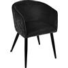 ATMOSPHERA CREATEUR D'INTERIEUR - Poltrona in velluto nero
