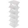 Generisch Scarpiera a forma di X, 2/3/4/5/6, scala a forma di X, salvaspazio, stabile scarpiera impilabile, in plastica, per ingresso, camera da letto, soggiorno (6 livelli)