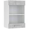 Vicco Mobile da cucina in vetro R-Line, Calcestruzzo, 40 cm, per la libera combinazione all'interno di sistemi cucina modulari