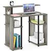 Furinno JAYA Scrivania per computer dal design semplice, Rovere Francese/Nero