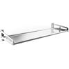MTYLX Scaffale da cucina rimovibile con mensola sospesa a parete, in acciaio inox, porta asciugamani per la casa, bagno, camera da letto, 22 misure, argento, 15 x 60 cm