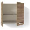 REDÒKASA Pensile Colapiatti per cucina componibile da 80 cm con 2 ante linea MAKA, realizzata in legno 100% MADE IN ITALY (Noce)