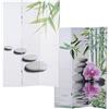 Mendler Paravento divisore Doppia Immagine 3 Pannelli T234 120x180cm Ko Samui
