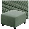 QOEUIUJ Copertura Ottomana Quadrato 80x80 50x50 Copri Pouf 100x100 75x75 Fodera for Sgabello 60x60 40x40 Protettiva Poggiapiedi in Tessuto Jacquard con Fondo Elastico(Erba Verde,70x70cm)