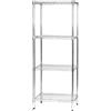 Giordanoshop Scaffale 4 Ripiani 60x45x160 cm in Metallo Cromato Tosini