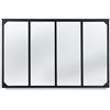 IDMarket - Specchio in Vetro a 4 Strisce di Design Industriale 110x70 cm
