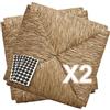 ZStyle Set SEDUTE Paglia MOD 998 37x37 cm Seduta Sedile Ricambio Telaio Fondo per Sedie Impagliate Sedia + FELTRINI Omaggio (2 Pezzi)
