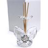 DLM Bomboniere DLM 32560 (Kit 12 Pezzi) Profumatore Fiore 3 Petali in Cristallo con Quadrifoglio 40 Anniversario Nozze Quarantesimo Compleanno Diffusore per Ambienti Profumo bomboniera