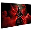 islandburner Quadro su tela nebbia rossa circonda leggendario guerriero samurai immagini murali poster